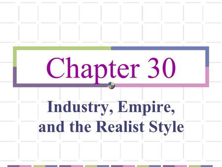 Industry, Empire, and the Realist Style