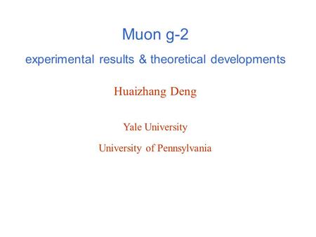Muon g-2 experimental results & theoretical developments