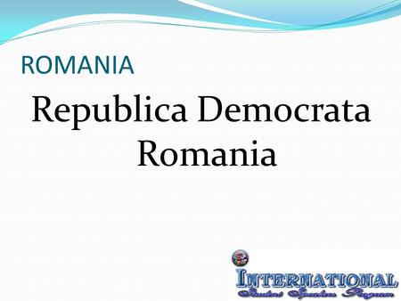 ROMANIA Republica Democrata Romania. National anthem DESTEAPTA-TE ROMANE ! AWAKEN O ROMANIAN !
