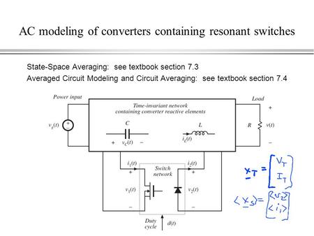AC modeling of converters containing resonant switches