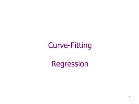 Curve-Fitting Regression