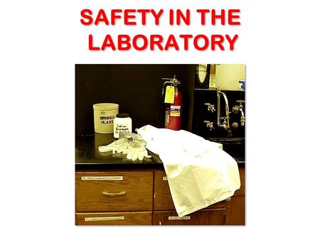 SAFETY IN THE LABORATORY. Successful work in the science laboratory involves not only mastery of scientific concepts and techniques, but also knowing:
