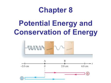 Chapter 8 Potential Energy and Conservation of Energy.