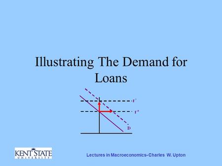Lectures in Macroeconomics- Charles W. Upton Illustrating The Demand for Loans.