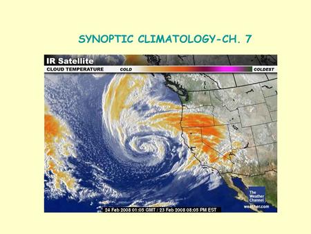 SYNOPTIC CLIMATOLOGY-CH. 7. AIR MASSES.