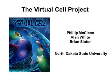 The Virtual Cell Project Phillip McClean Alan White Brian Slator North Dakota State University.