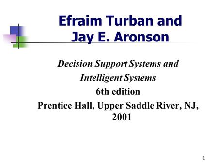 Efraim Turban and Jay E. Aronson