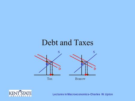 Lectures in Macroeconomics- Charles W. Upton Debt and Taxes.