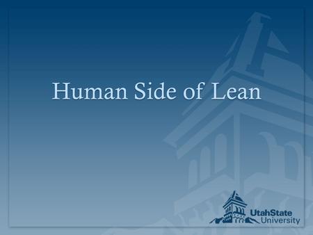 Human Side of Lean. People Aspect of 4Ps?People Aspect of 4Ps? Philosophy Process Problem Solving People and Partners.