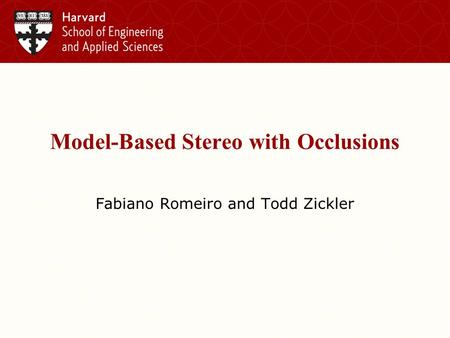 Model-Based Stereo with Occlusions
