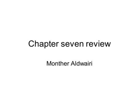 Chapter seven review Monther Aldwairi. What is the output of: Private Sub cmdButton_Click() Dim i As Integer, a(1 To 4) As integer Open DATA.TXT For.