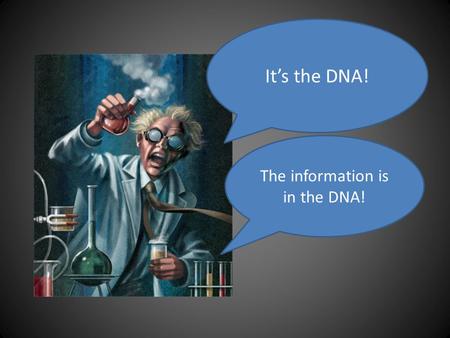 It’s the DNA! The information is in the DNA!. DNA History Griffith (1928)– Experimented on mice and observed some harmless strains of bacteria could change.