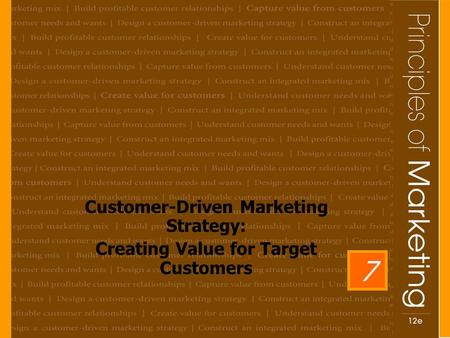 Customer-Driven Marketing Strategy: