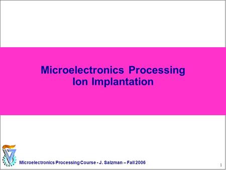 Microelectronics Processing