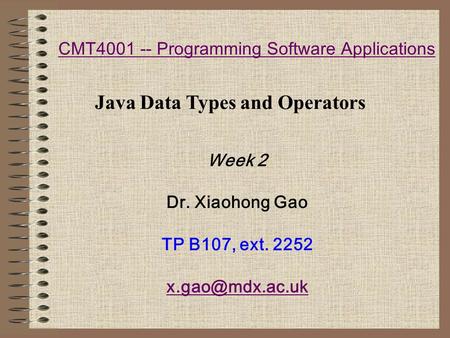 CMT Programming Software Applications