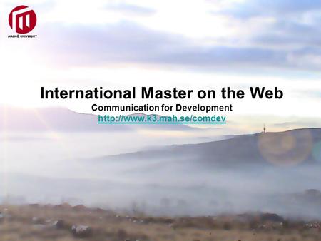 International Master on the Web Communication for Development