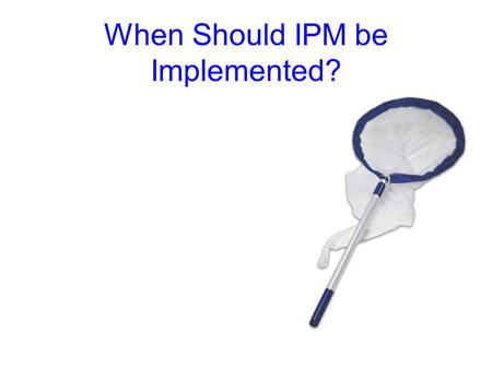 When Should IPM be Implemented?. Sampling Intention Absolute NumbersAbsolute Numbers Relative NumbersRelative Numbers.