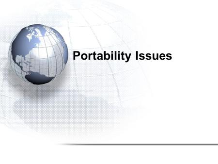 Portability Issues. The MPI standard was defined in May of 1994. This standardization effort was a response to the many incompatible versions of parallel.