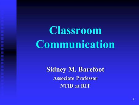 Classroom Communication