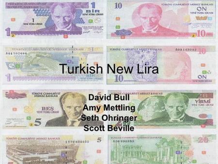 Turkish New Lira David Bull Amy Mettling Seth Ohringer Scott Beville.