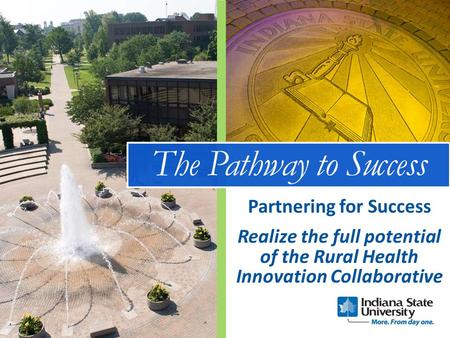 The Pathway to Success Realize the full potential of the Rural Health Innovation Collaborative Partnering for Success.