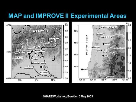 MAP and IMPROVE II Experimental Areas SHARE Workshop, Boulder, 5 May 2005.
