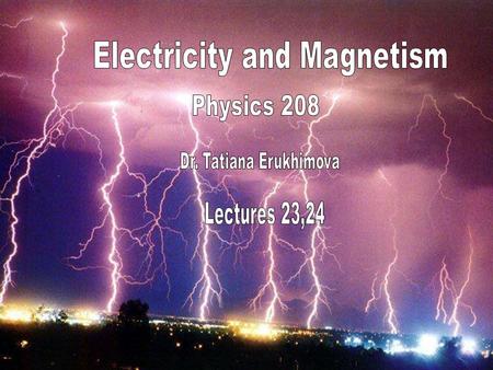 The Magnetic Field The force on a charge q moving with a velocity The magnitude of the force.