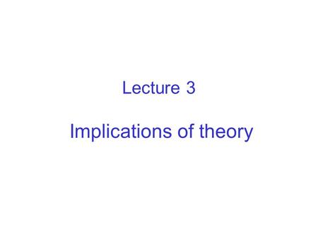 Lecture 3 Implications of theory. Mass & energy balance The standard DEB model specifies fluxes of 4 organic compounds food, faeces, stucture (growth),