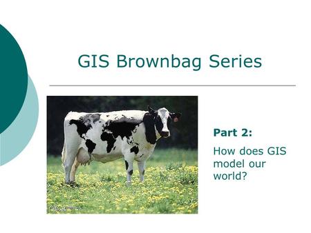 GIS Brownbag Series Part 2: How does GIS model our world?