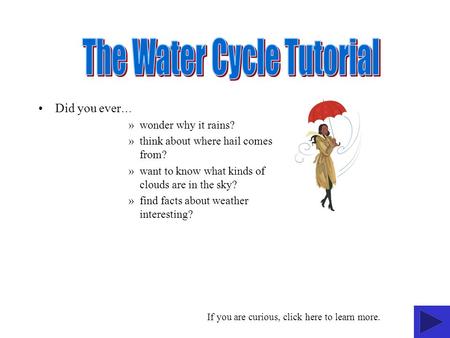 The Water Cycle Tutorial