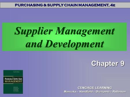 Supplier Management and Development