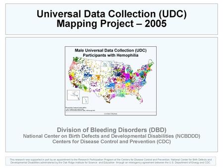 Universal Data Collection (UDC) Mapping Project - 2005.