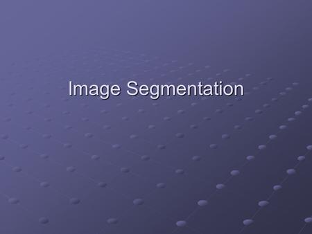 Image Segmentation. Introduction The purpose of image segmentation is to partition an image into meaningful regions with respect to a particular application.