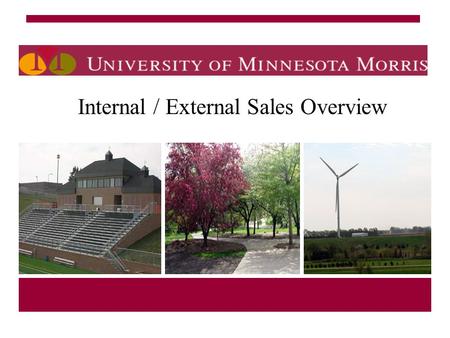 Internal / External Sales Overview. 2 Introduction to Staff Keith Jansen – Manager of Internal / External Sales (612) 624-5540 Mary Kosowski.