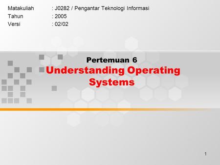 computer operating system presentation