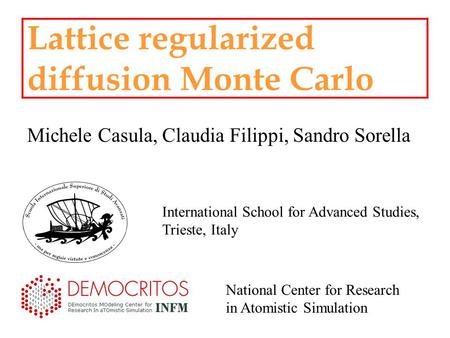 Lattice regularized diffusion Monte Carlo