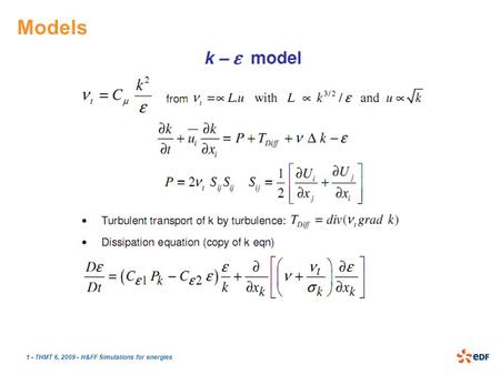 1 - THMT 6, 2009 - H&FF Simulations for energies Models.
