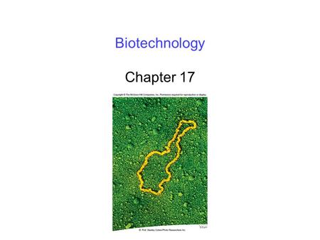 Biotechnology Chapter 17.