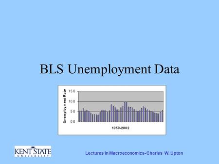 Lectures in Macroeconomics- Charles W. Upton BLS Unemployment Data.