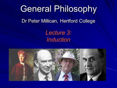 Dr Peter Millican, Hertford College
