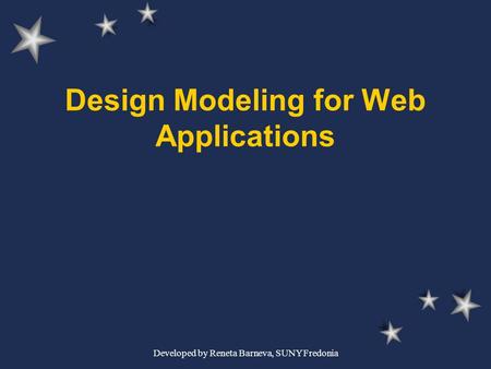 Design Modeling for Web Applications