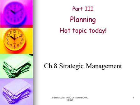 Ch.8 Strategic Management