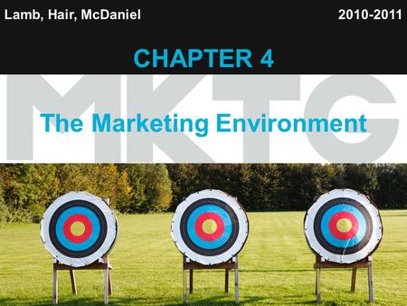 1 Lamb, Hair, McDaniel CHAPTER 4 The Marketing Environment 2010-2011.
