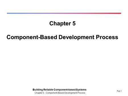 Component-Based Development Process