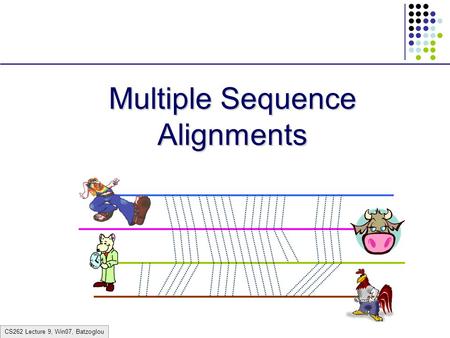 CS262 Lecture 9, Win07, Batzoglou Multiple Sequence Alignments.