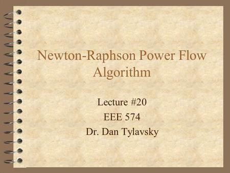 Newton-Raphson Power Flow Algorithm