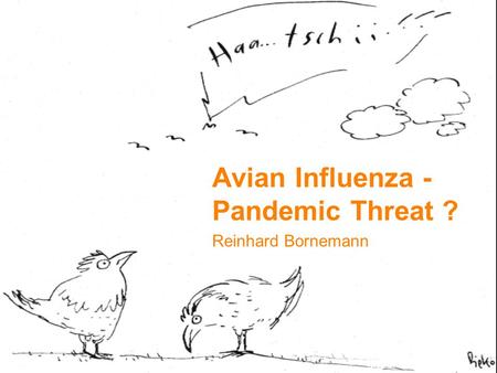 Avian Influenza - Pandemic Threat ? Reinhard Bornemann.