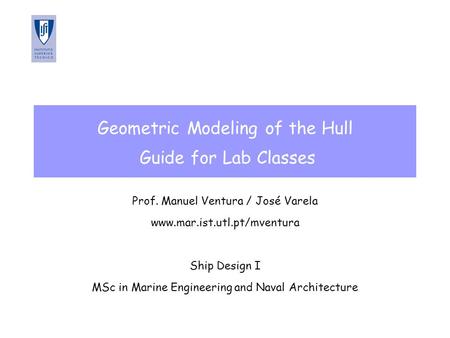 Geometric Modeling of the Hull Guide for Lab Classes