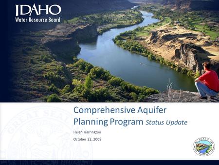 Comprehensive Aquifer Planning Program Status Update Helen Harrington October 22, 2009.