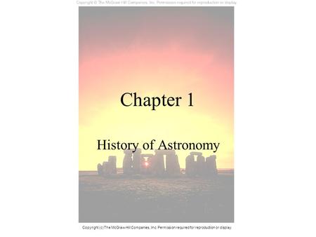 Chapter 1 History of Astronomy